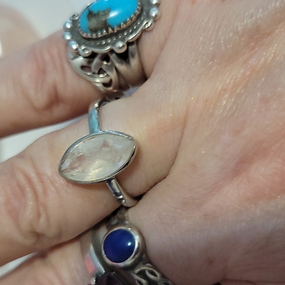 Clear Quartz Ring .925 Size 9 - Picture 6 of 8